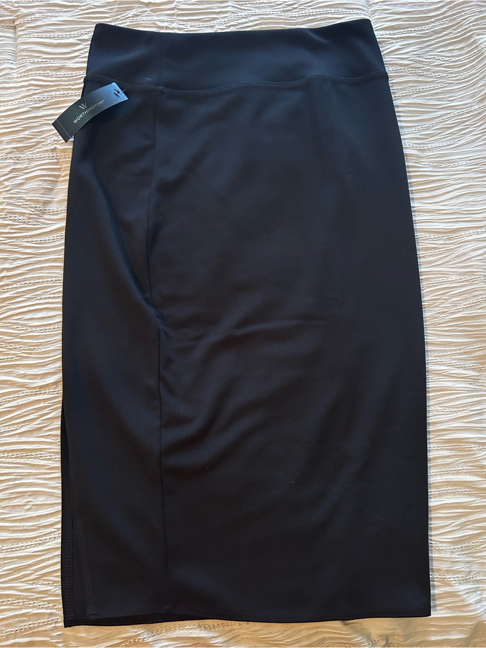 Worthington Black Stretch Pencil Skirt with High Waistband